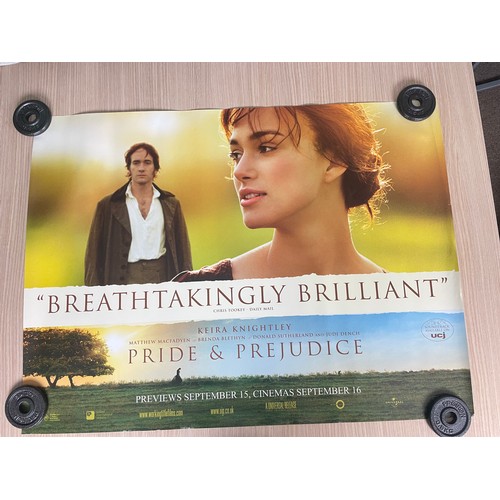 167 - PRIDE & PREJUDICE - 2 X Original UK Movie Cinema Posters (2005), Includes both Quad and One-sheet fi... 