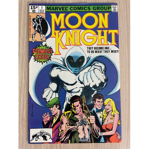 8 - MOON KNIGHT #1 - 3 - (1980) The first ongoing Moon Knight series featuring the Origin of Moon Knight... 