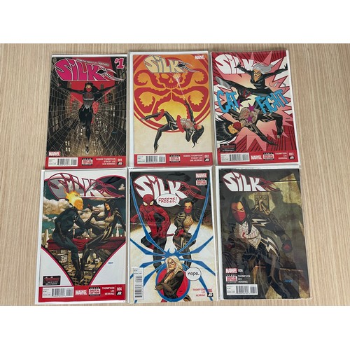 7 - SILK #1 - 6, Marvel Comics  (2015). First series featuring Silk. NM/New Condition. All Bagged & Boar... 