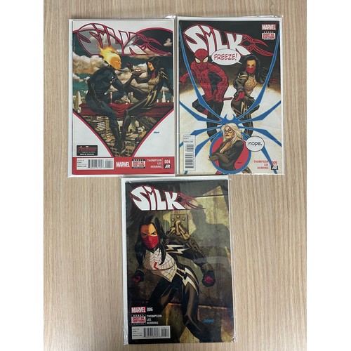 7 - SILK #1 - 6, Marvel Comics  (2015). First series featuring Silk. NM/New Condition. All Bagged & Boar... 