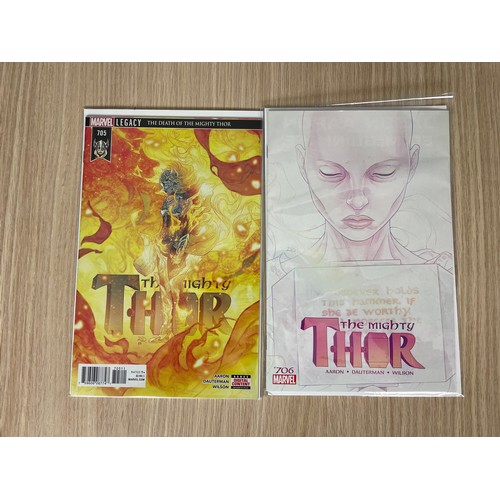 90 - THOR - THE MIGHTY THOR #701 - #706 Marvel Comics (2017) 6 comics . Featuring Death of the Mighty Tho... 