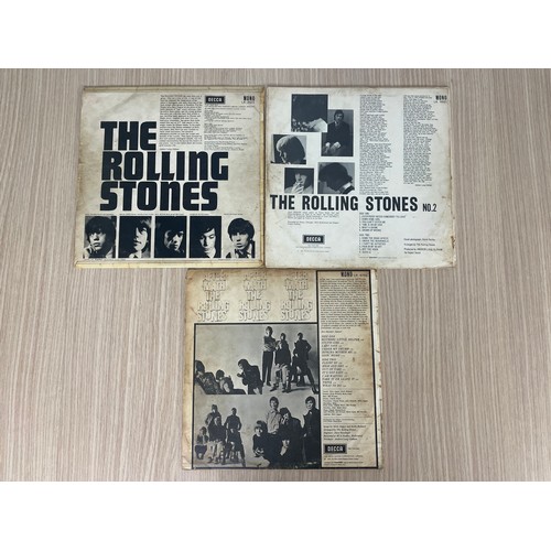 196 - THE Rolling Stones -  3 x Early LP Vinyl Albums.
Featuring: 'Rolling Stones No.1' Second pressing of... 