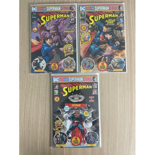 20A - Collection of DC Comics 100 page Giant Editions. BATMAN, SUPERMAN, AQUAMAN.
11 comics in total featu... 