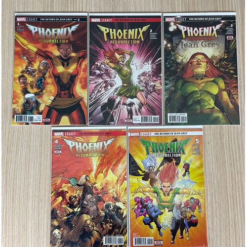 102 - PHOENIX RESURRECTION - The return of Jean Grey #1 - 5. Marvel Comics 2018. Includes #1 Lenticular Co... 