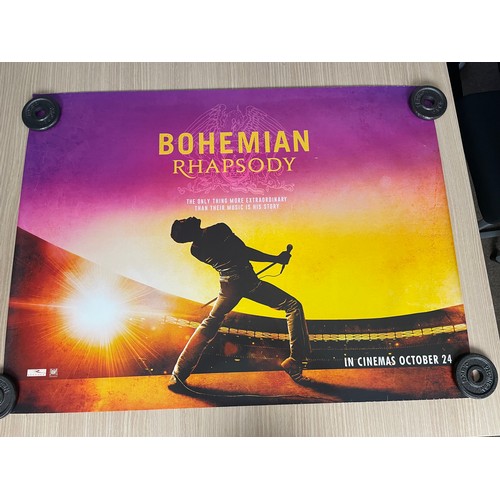 166 - FOUR x MUSIC Related UK Quad Cinema Film Posters. Featuring Bohemian Rhapsody (Queen), Rocketman (El... 