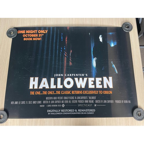 163 - HALLOWEEN - Original UK Quad Cinema  Film poster for the exclusive London rerelease showing of the d... 