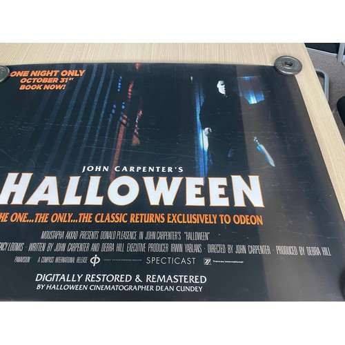 163 - HALLOWEEN - Original UK Quad Cinema  Film poster for the exclusive London rerelease showing of the d... 