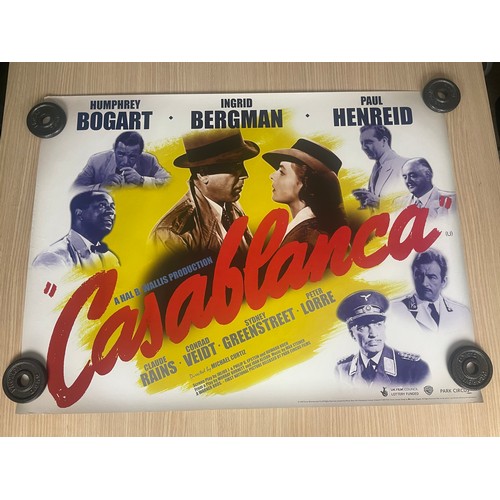 187 - CASABLANCA - Original Quad Cinema Film Poster for the 2007 rerelease of this classic movie. Iconic i... 