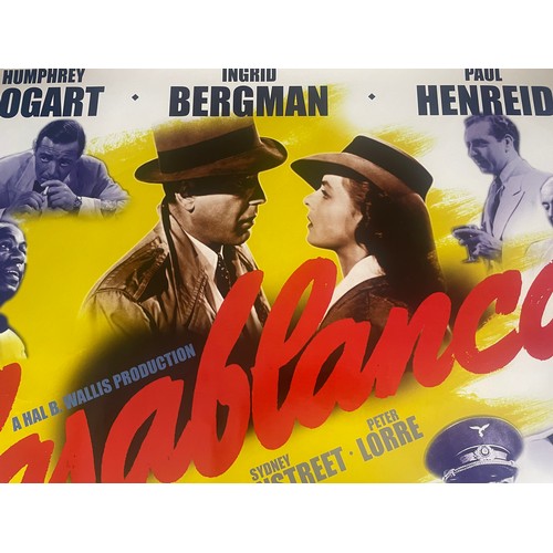 187 - CASABLANCA - Original Quad Cinema Film Poster for the 2007 rerelease of this classic movie. Iconic i... 