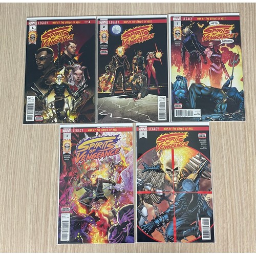 8 - GHOST RIDER/BLADE - SPIRITS OF VENGEANCE #1 - 5. Complete set. Marvel Comics (2017) All NM Condition... 
