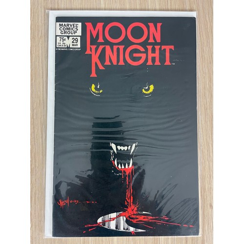 19 - MOON KNIGHT - #8, #21, #23 & #29. 4 x Marvel Comics. 1981 Onwards. VG+ Condition. All Bagged & Board... 