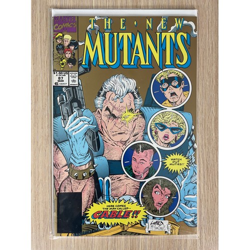 20 - NEW MUTANTS #87 Second Print. 1st Full appearance of Cable. Gold background cover. NM Condition