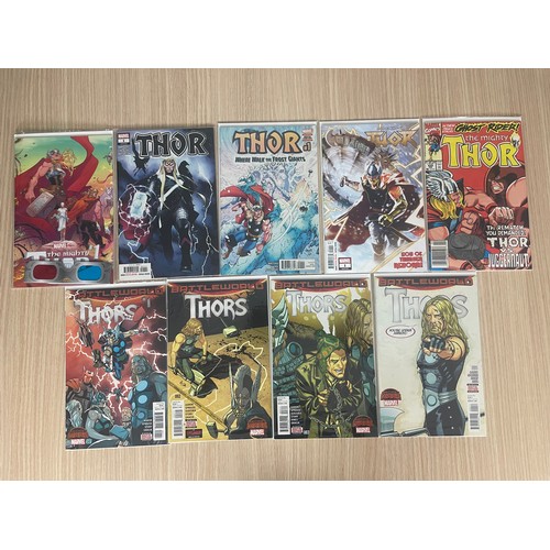 21 - THOR BUNDLE - 9 Marvel Comics. Including Key issues and #1's
Featuring - The Might Thor #1 - 3D Edit... 