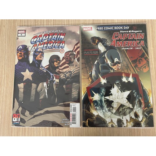 34 - CAPTAIN AMERICA BUNDLE - 10 Marvel Comics. Featuring 2 x Copies of Captain America #1 (2018) plus St... 