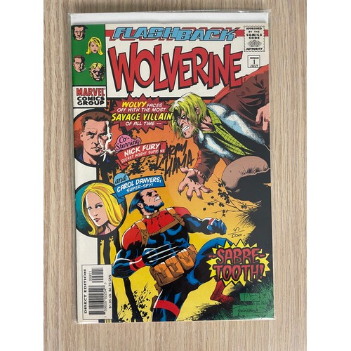 103 - SIGNED WOLVERINE FLASHBACK MINUS ONE _ Signed by Larry Hama. No 47/500.Limited series of 500. Certif... 