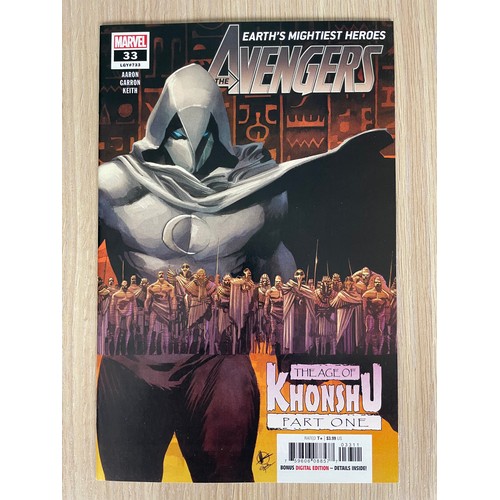 107 - AVENGERS #33 - Moon Knight Cover - The Age of Khonshu Part One. Rare & Scarce Comic. 
NM Condition. ... 