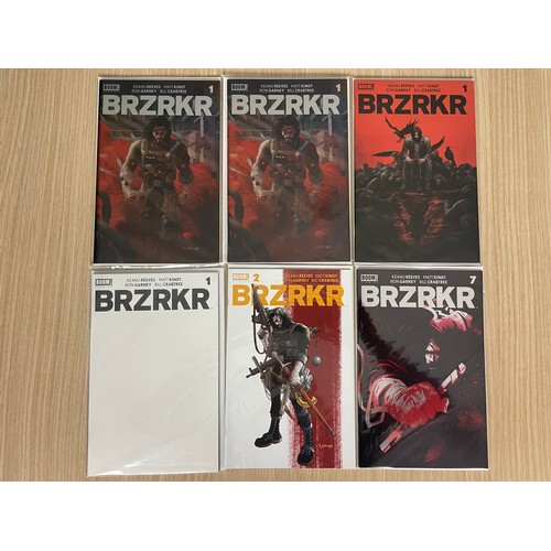 108 - BRZRKR Collection - 6 Comics including 4 Variants of #1, #2 and #7. Written by Keanu Reeves. Boom Co... 