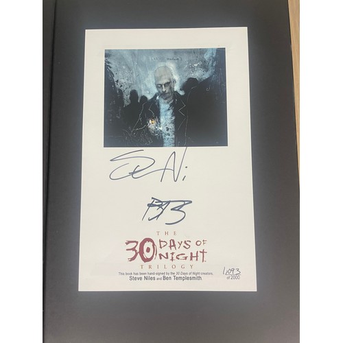 77 - 30 DAYS OF NIGHT TRILOGY - 3 x Hardback books in slips are - Signed by Steve Niles and Ben Templesmi... 