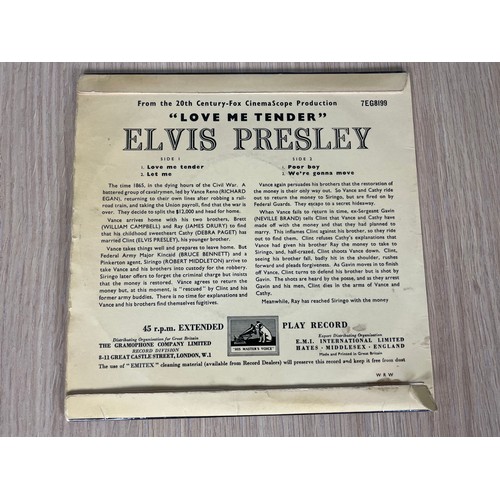 194 - ELVIS PRESLEY - LOVE ME TENDER E.P. ORIGINAL UK HMV (Round Centre) Vinyl EX. IN EX+ Condition Origin... 