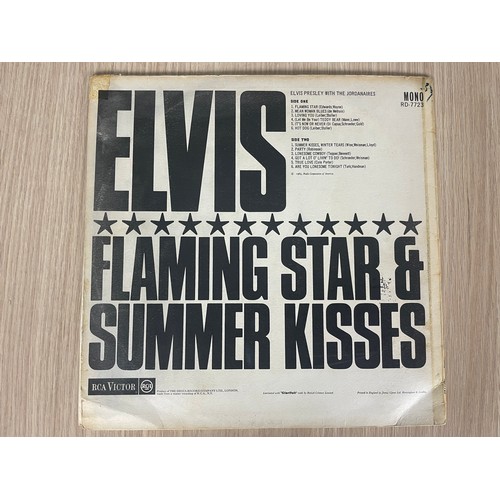 197 - ELVIS PRESLEY VINYL LP - FLAMING STAR & SUMMER KISSES. UK RCA BLack Label. Vinyl and. sleeve in EX+ ... 