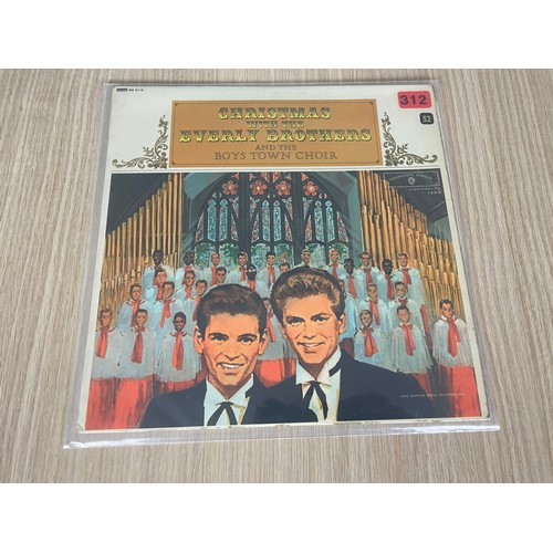 199 - EVERLY BROTHERS 33RPM VINYL L.P - 'Christmas with the Boys Town Choir' - UK Warner Bros - MONO. Viny... 