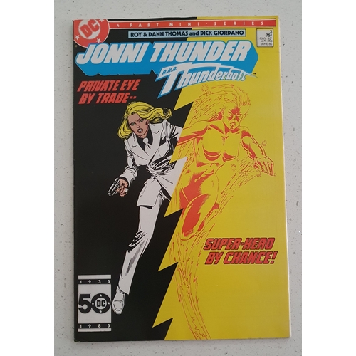 355 - Jonni Thunder  A.K.A Thunderbolt   #1-4 Mini Series   Direct Editions DC Comics   1985  (4)   VG Con... 