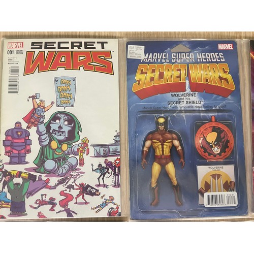 302 - Marvel Secret Wars (2015) Complete Set 1 - 9 inc Scottie Young Variant of #1 and John Tyler Christop... 