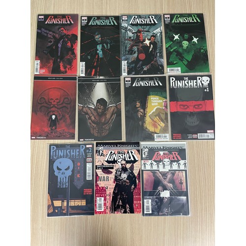 366 - THE PUNISHER JOB LOT of 11 Marvel comics including vol. 13 #1 - 7 Plus Vol 11 #1 -2 plus 2 x Marvel ... 