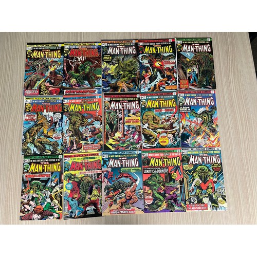 381A - MARVEL COMICS - THE MAN-THING VOL 1. BRONZE AGE COMIC RUN OF ISSUES #8 -22(1974 onwards). FN Conditi... 