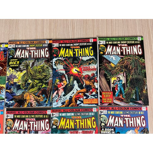 381A - MARVEL COMICS - THE MAN-THING VOL 1. BRONZE AGE COMIC RUN OF ISSUES #8 -22(1974 onwards). FN Conditi... 