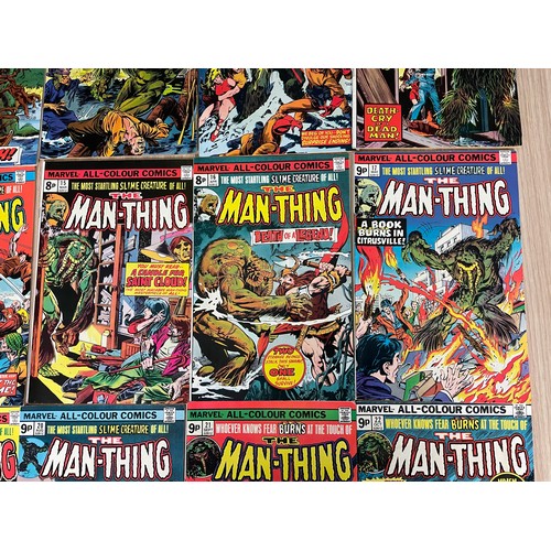 381A - MARVEL COMICS - THE MAN-THING VOL 1. BRONZE AGE COMIC RUN OF ISSUES #8 -22(1974 onwards). FN Conditi... 