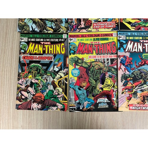 381A - MARVEL COMICS - THE MAN-THING VOL 1. BRONZE AGE COMIC RUN OF ISSUES #8 -22(1974 onwards). FN Conditi... 