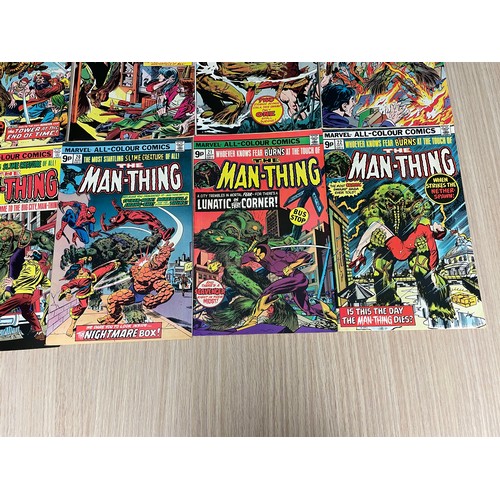 381A - MARVEL COMICS - THE MAN-THING VOL 1. BRONZE AGE COMIC RUN OF ISSUES #8 -22(1974 onwards). FN Conditi... 