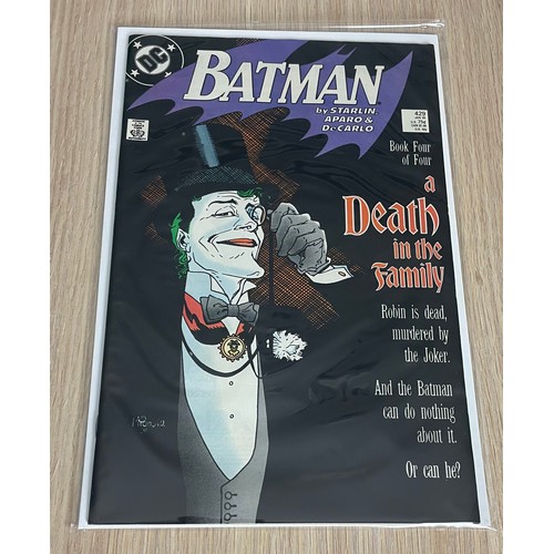 200 - BATMAN - #426 - 429 A DEATH IN THE FAMILY PARTS 1 - 4. Complete run. DC Comics 1988. Key Comic Colle... 