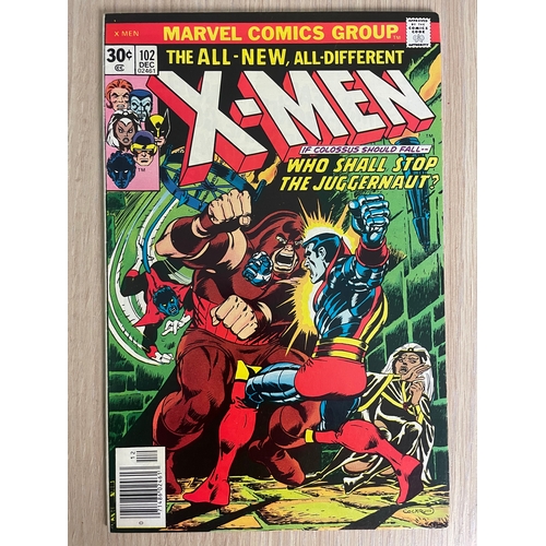 270 - Uncanny X-Men #102. Marvel Comics 1976. First Battle of the Juggernaut Vs Colossus. Features the ori... 