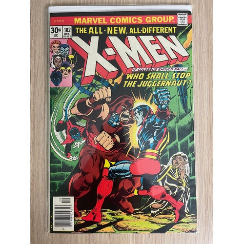 270 - Uncanny X-Men #102. Marvel Comics 1976. First Battle of the Juggernaut Vs Colossus. Features the ori... 