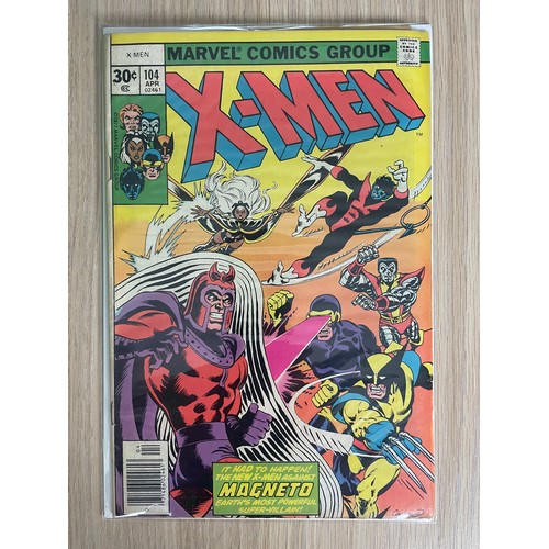 272 - Uncanny X-Men #104, #105 & #106. Marvel Comics 1977 featuring 1st Appearances of Corsair, Ch'od, Lil... 