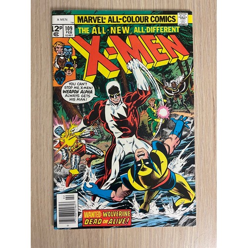 274 - Uncanny X-Men #109. Marvel Comics 1978. First Appearance of Weapon Alpha. FN Condition. Bagged & Boa... 