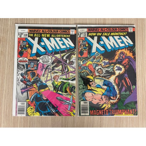 275 - Uncanny X-Men #110 & 112. Marvel Comics 1978. 
#110 = VG Condition #112 = Good condition Cover detac... 