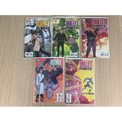 286 - Bullet Points #1 - 5. Complete Set. Marvel Comics 2007. NM Condition. All Bagged & Boarded.