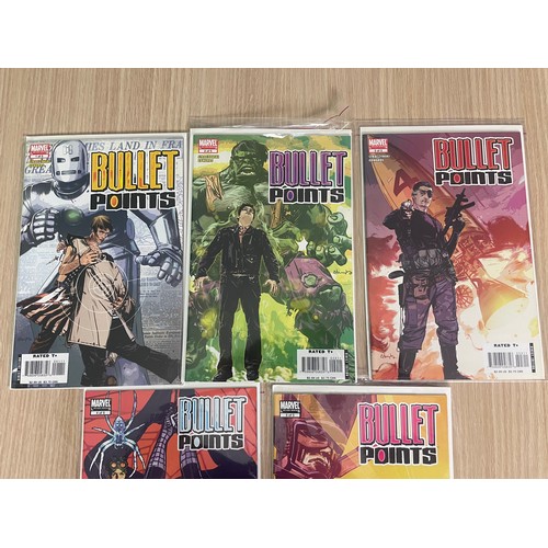 286 - Bullet Points #1 - 5. Complete Set. Marvel Comics 2007. NM Condition. All Bagged & Boarded.