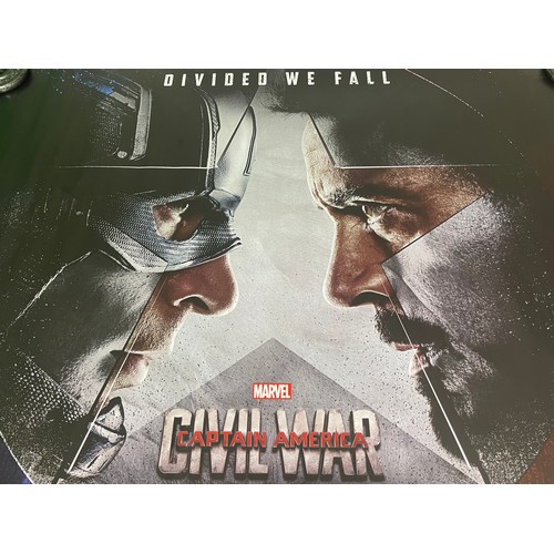 475 - CAPTAIN AMERICA: CIVIL WAR 2016 Original UK Quad double sided cinema film poster. Rolled and double ... 