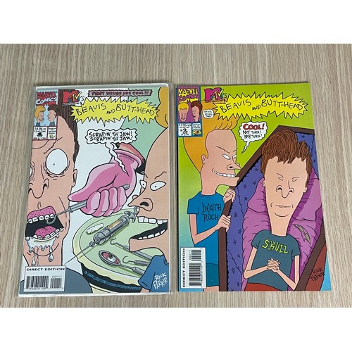 313 - Beavis & Butt-Head #1 & #2. First App of Beavis and Butthead in comics. Marvel/MTV Comics 1994. FN C... 