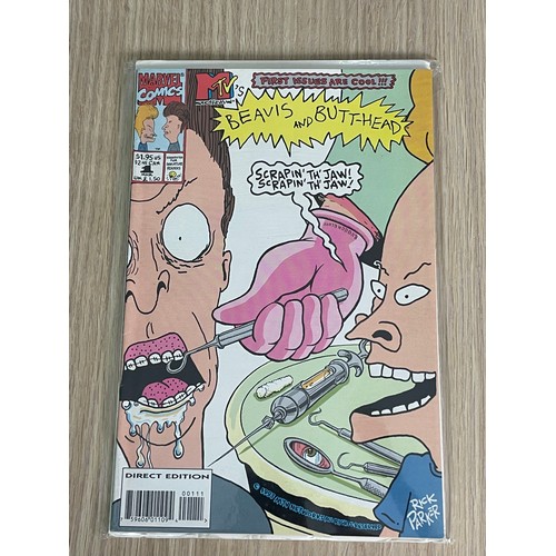 313 - Beavis & Butt-Head #1 & #2. First App of Beavis and Butthead in comics. Marvel/MTV Comics 1994. FN C... 