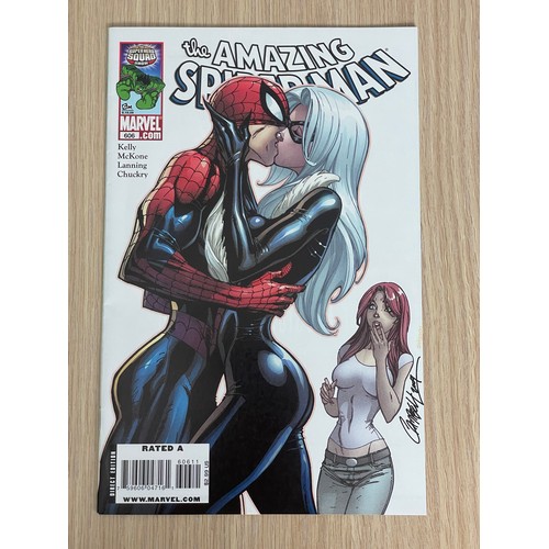 451 - THE AMAZING SPIDER-MAN #606 cover art by J Scott featuring The Black Cat. Marvel Comics 2009. NM Con... 