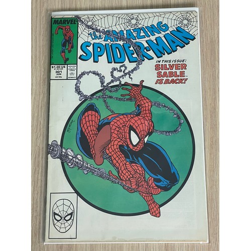 453 - THE AMAZING SPIDER-MAN #301 Classic cover art by Todd McFarlane. Marvel Comics 1988. FN Condition. B... 