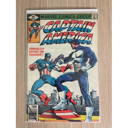 464 - Captain America #241. First battle of the Punisher vs Captain America. VG/FN Condition. Bagged & Boa... 