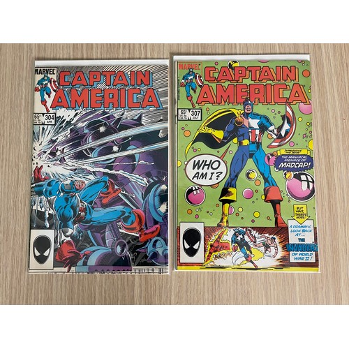 465 - Captain America #304 & #307. Marvel Comics 1985. #307 features first App of Madcap. Both FN/VF Condi... 