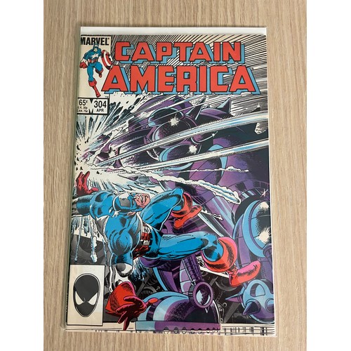 465 - Captain America #304 & #307. Marvel Comics 1985. #307 features first App of Madcap. Both FN/VF Condi... 