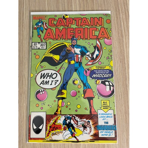 465 - Captain America #304 & #307. Marvel Comics 1985. #307 features first App of Madcap. Both FN/VF Condi... 